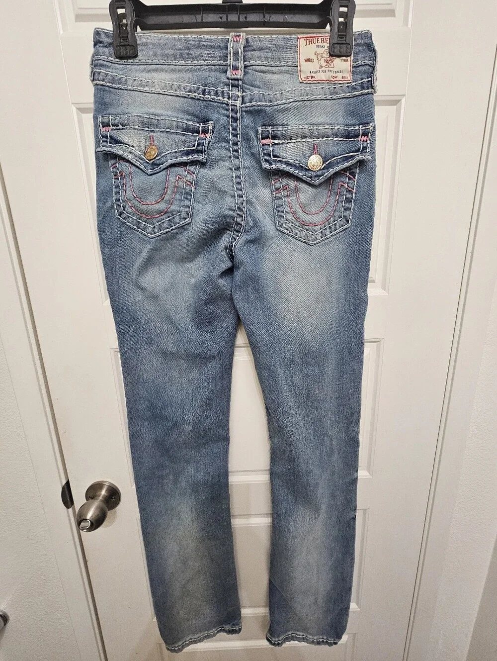 True Religion Billie Straight Classic Women's Blue Denim Jeans Size 27.